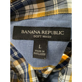 Banana Republic Men's Multicolor Plaid Dress Shirt