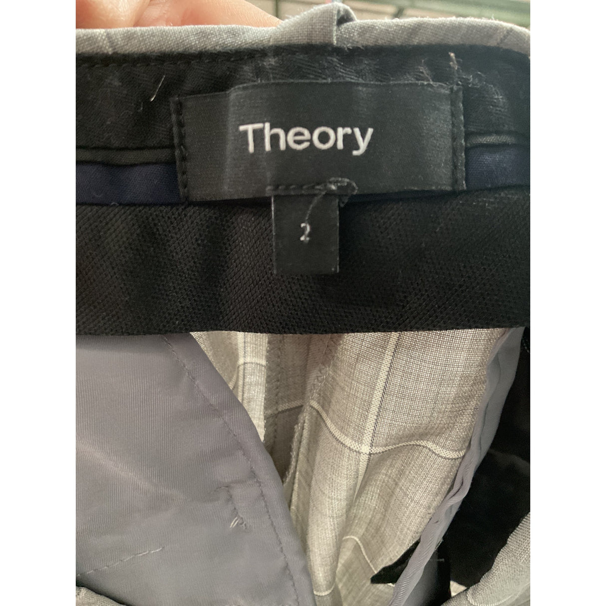 Theory Women's Gray Ankle Pants - Size 2