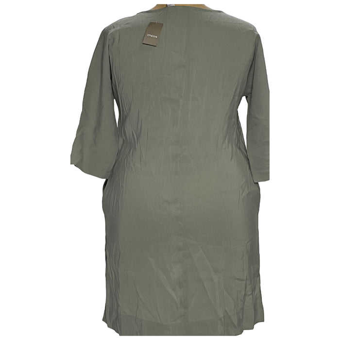 Chico's Green Shift Dress - Women's Plus Size 2