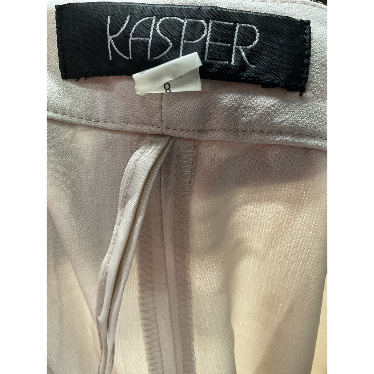 Kasper Beige Ankle Pants, Size 8