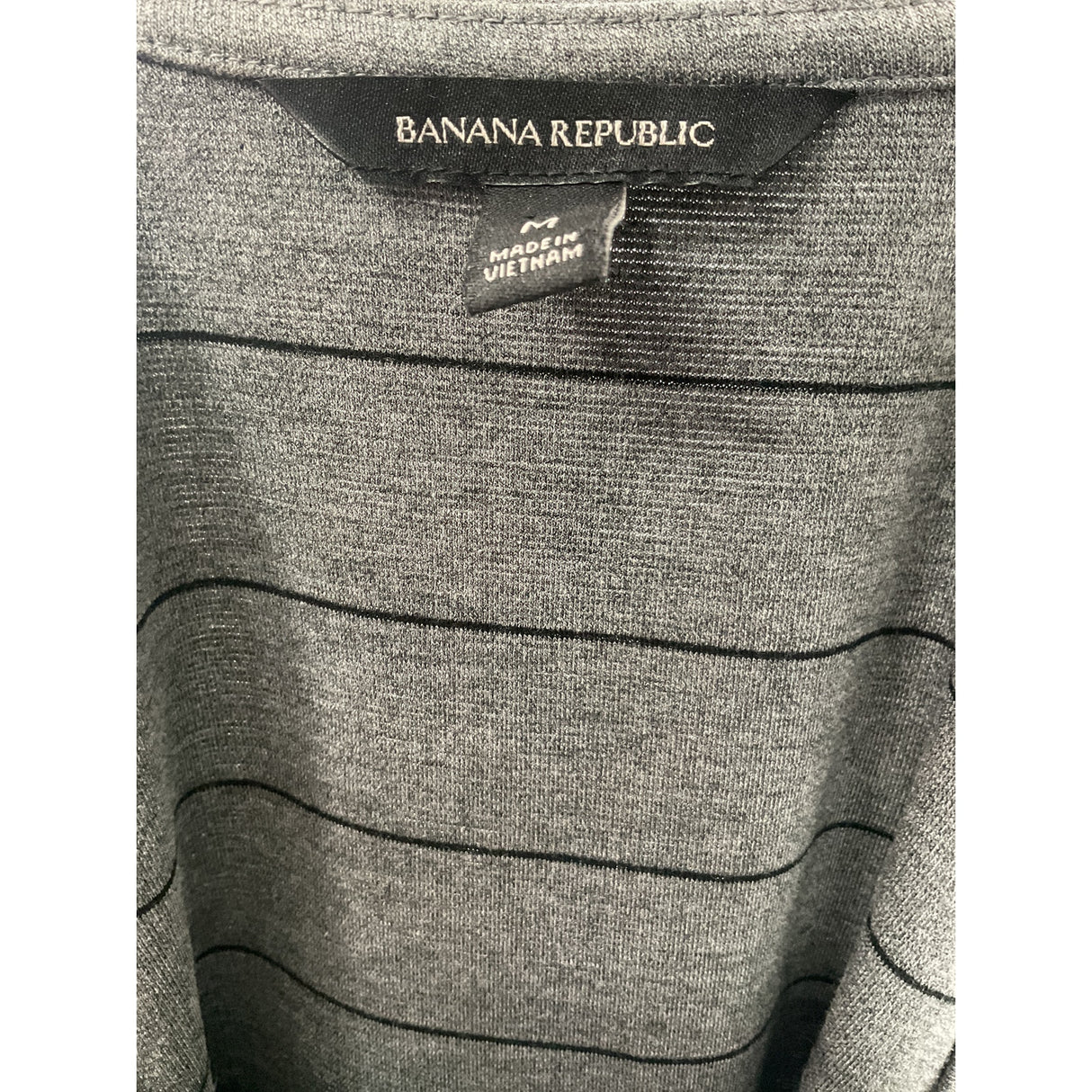 BR Gray Striped Midi A-line Dress