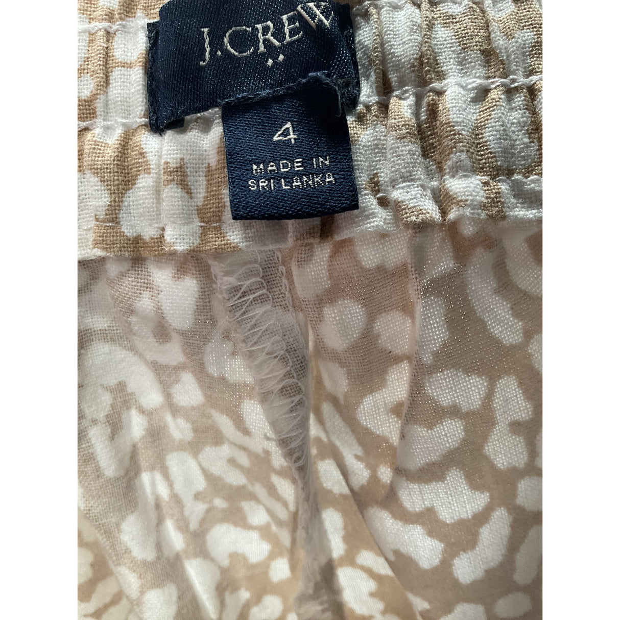 J. Crew Beige Linen and Cotton Capri Pants - Size 4