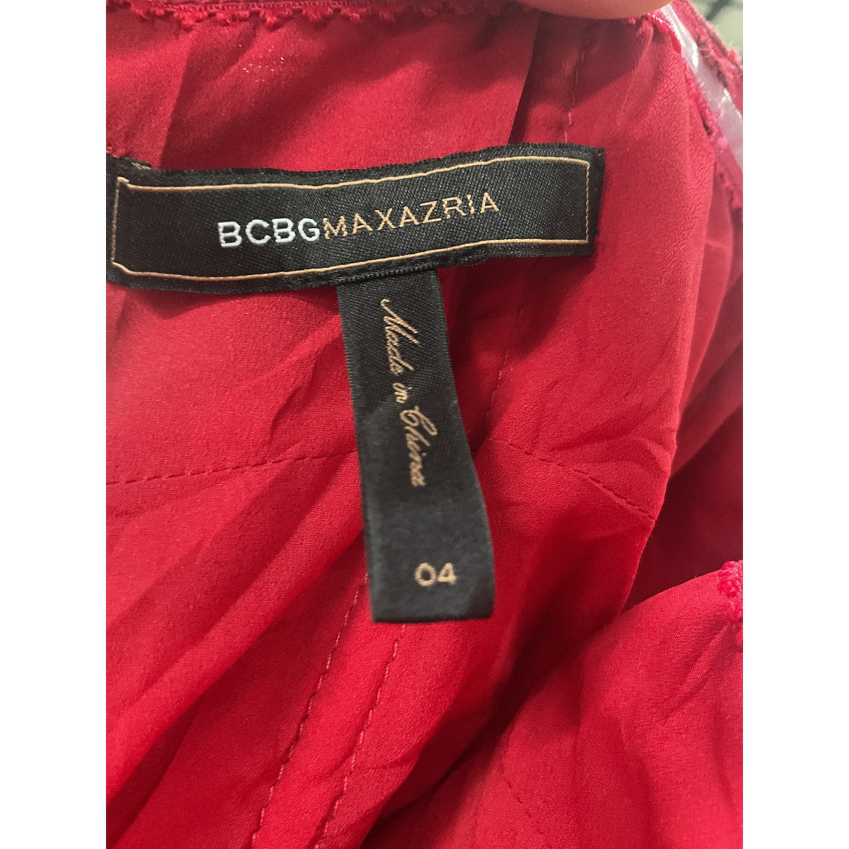 BCBGMAXAZRIA Red A-Line Dress, Size 04