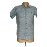 Columbia Men's Blue Short Sleeve Casual Button-Up Shirt