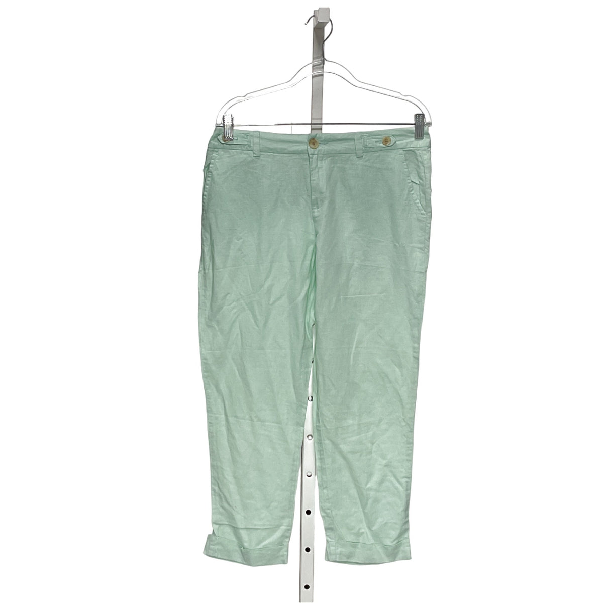 BNWT Banana Republic Green Linen Capri Pants Size 6