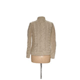 L.L. Bean Beige Full Zip Sweater, Size M