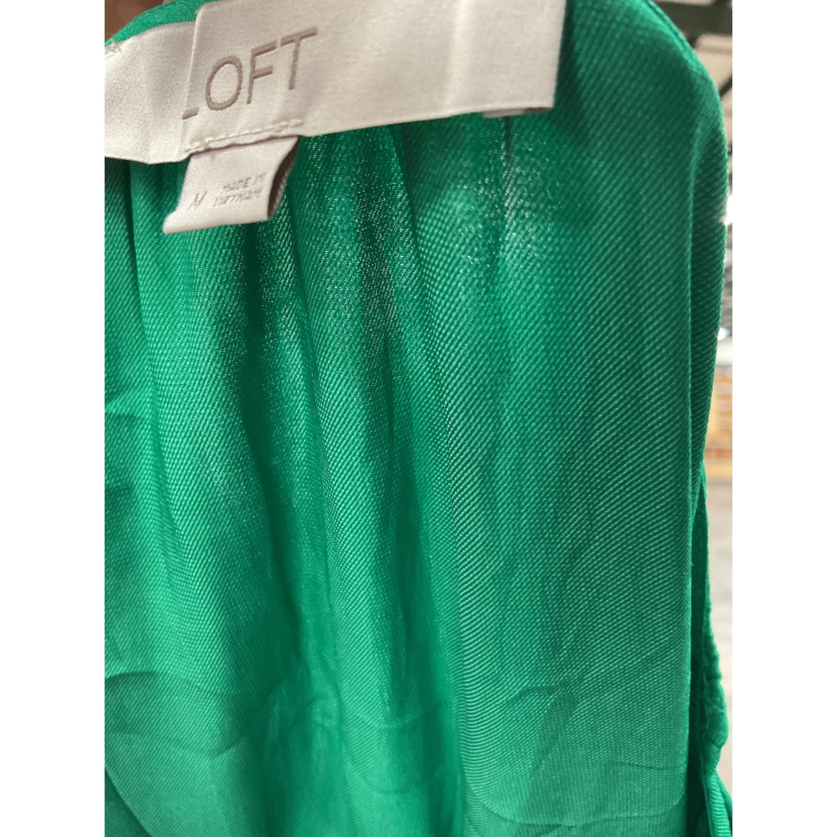 LOFT Green Polyester Blouse - Women's Size M