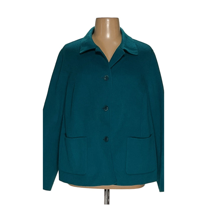 Talbots Plus Size Green Wool Jacket