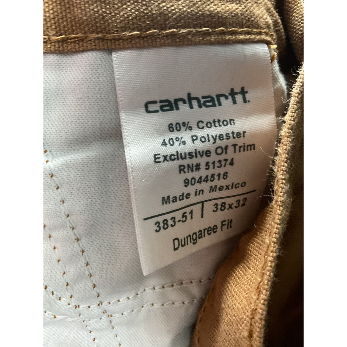 Carhartt Brown Men's Pants - Size 38/32