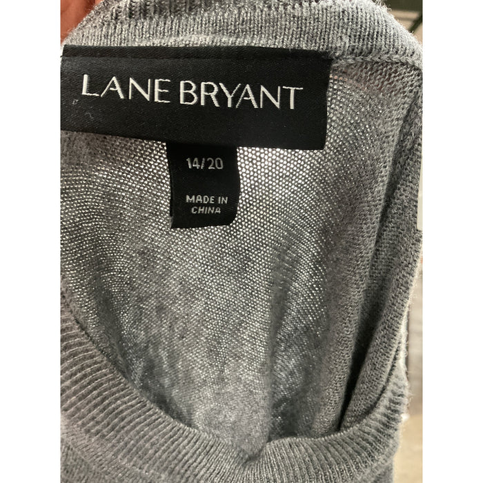 Lane Bryant Gray Cotton Cape Sweater