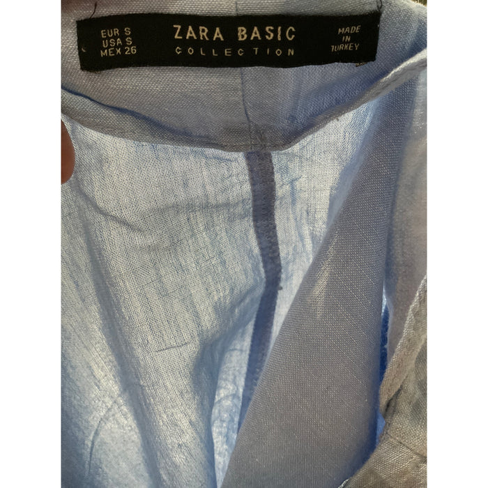 ZARA Blue Shift Midi Dress - Size S