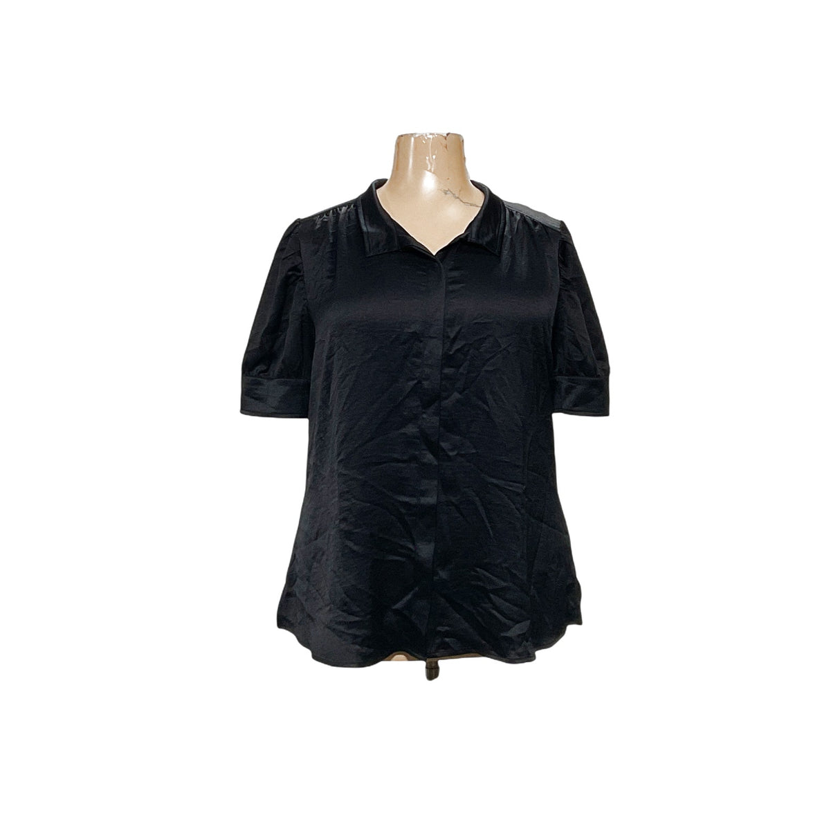 Lane Bryant Women's Black Spring Formal Button-Up Top