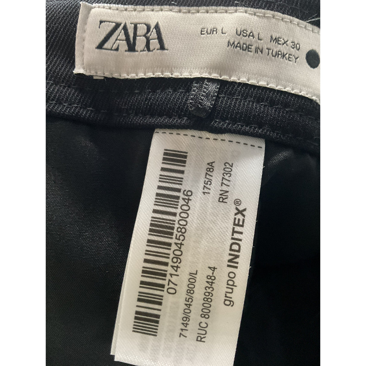 ZARA Women's Straight Pants - Black L