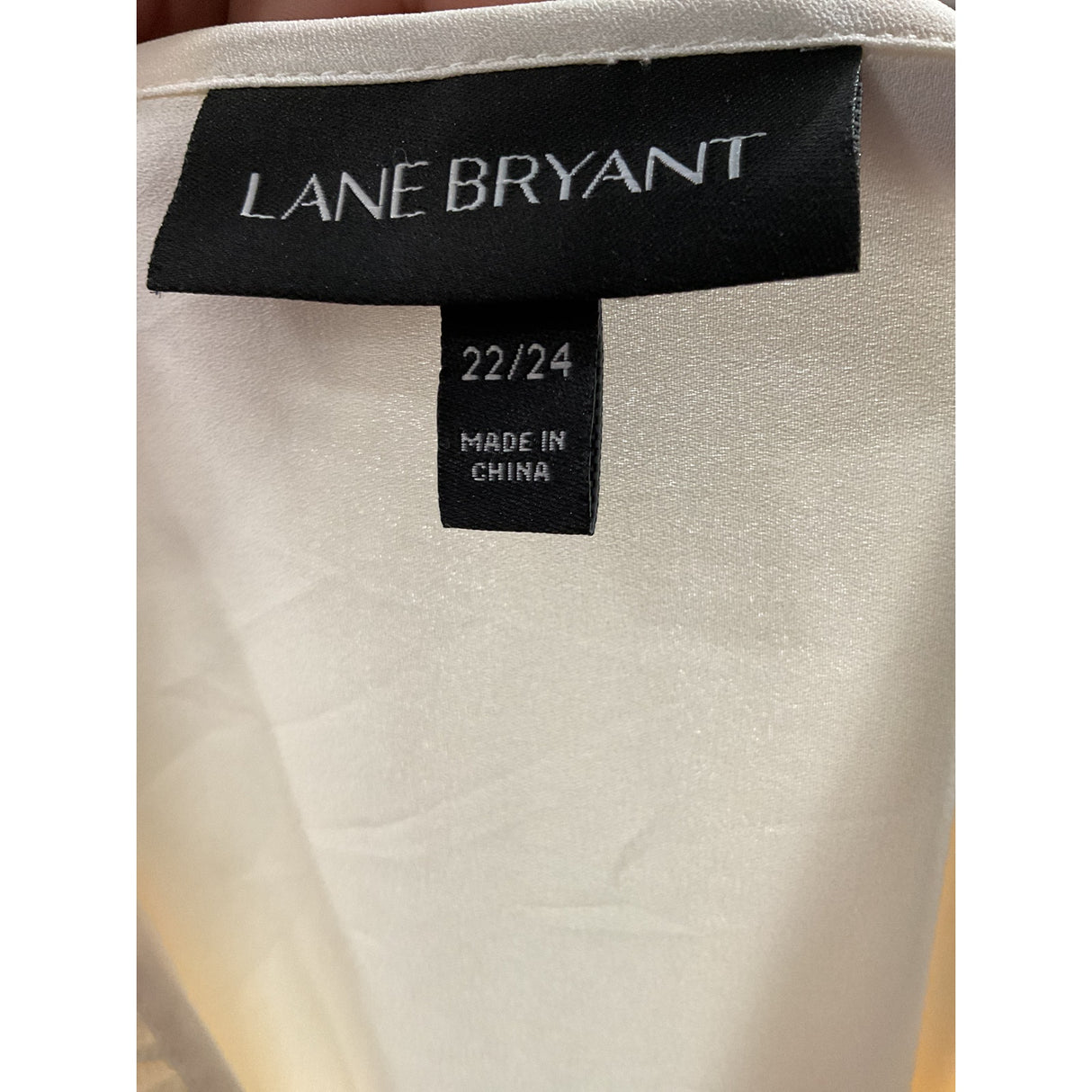 Lane Bryant Cream Polyester Blouse - Size 22/24