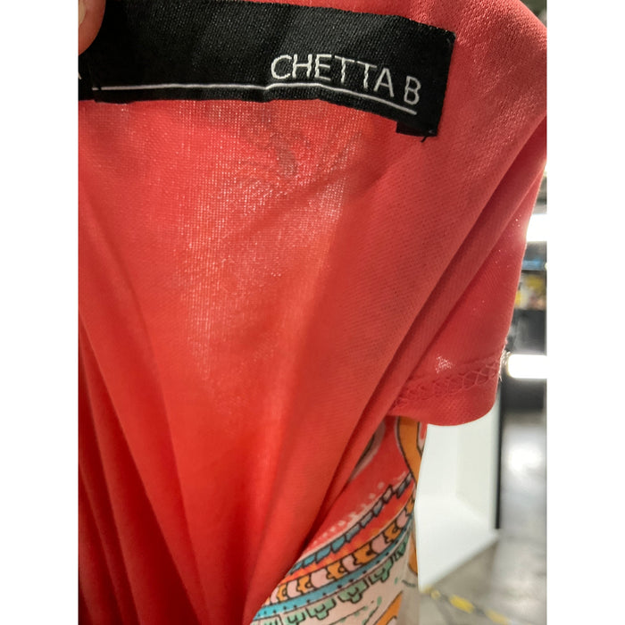 Chetta B Multicolor Blouson Midi Dress