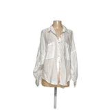 BDG White Button-Up Top - Women's M