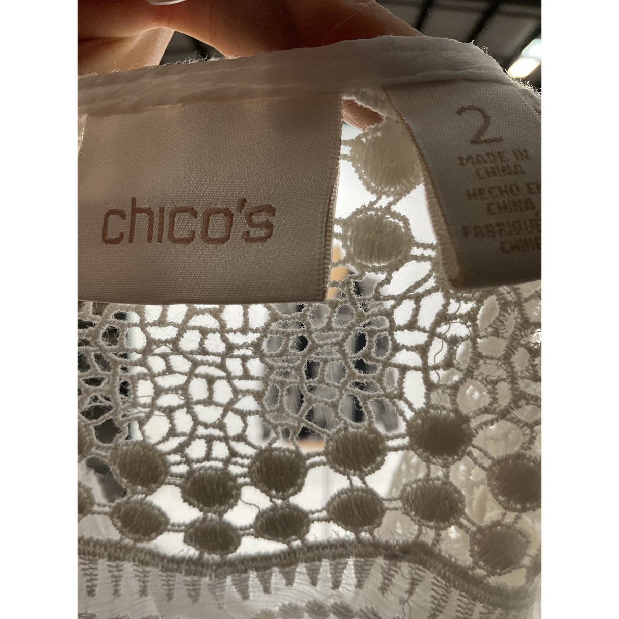 Chico's White Women's Blouse Size 2