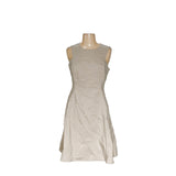 Calvin Klein Cream Cotton A-Line Midi Dress Size 4