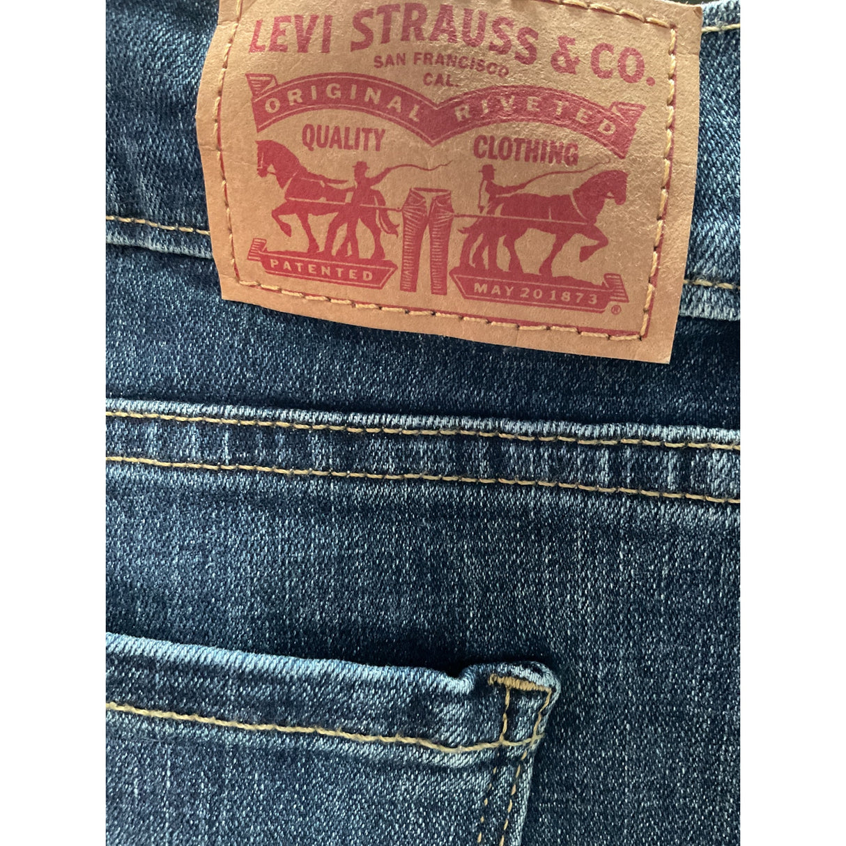 Levi's Blue Straight Leg Jeans, Women's Size 33