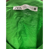 ZARA Green Cotton Blouse - Women's M