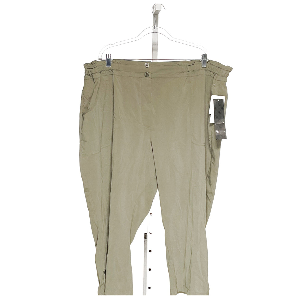 Catherines Green Capri Pants 28W