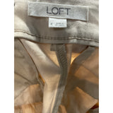 LOFT Beige Straight Cotton Pants