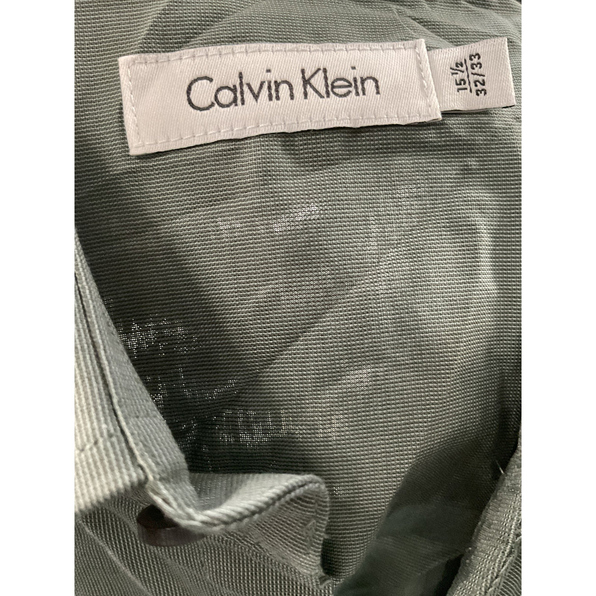 Calvin Klein Men's Green Button-Up Shirt