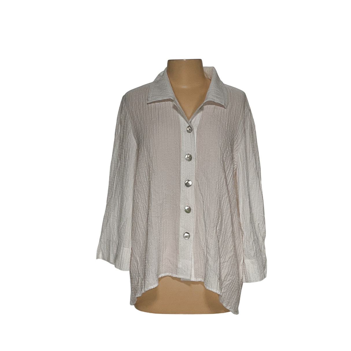 Orvis White Cotton Women's Button-Up (L)