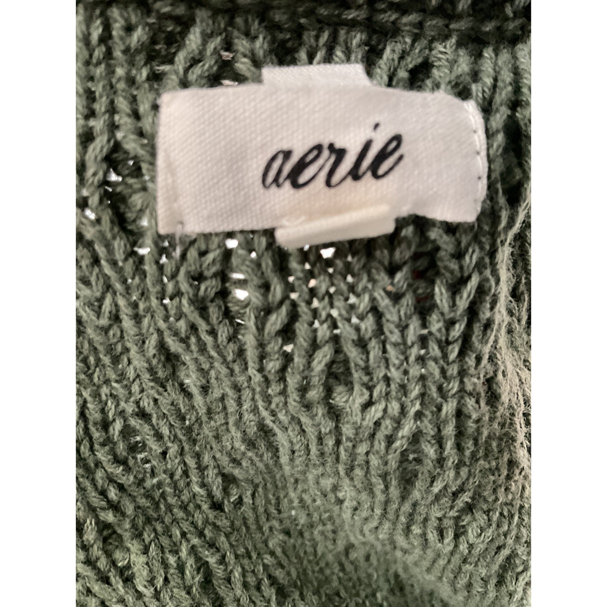 Aerie Green Henley Sweater - Women's L