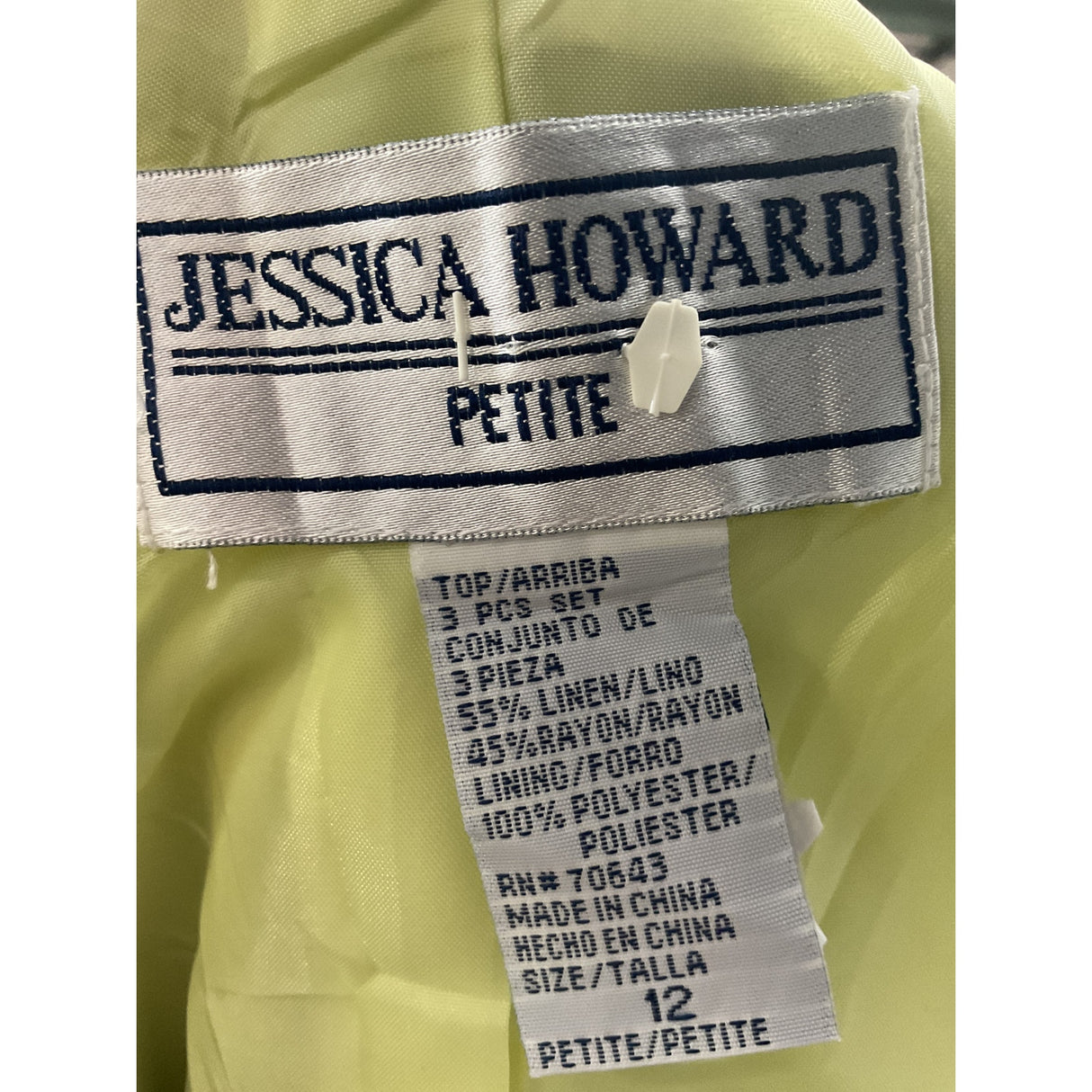 JESSICA HOWARD Green Linen Petite Jacket - Size 12