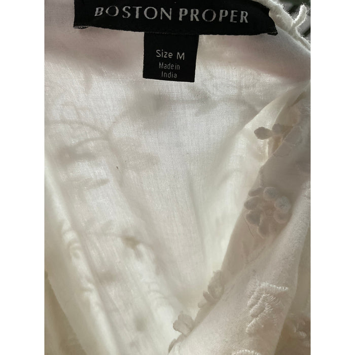 Boston Proper White Maxi Dress Size M