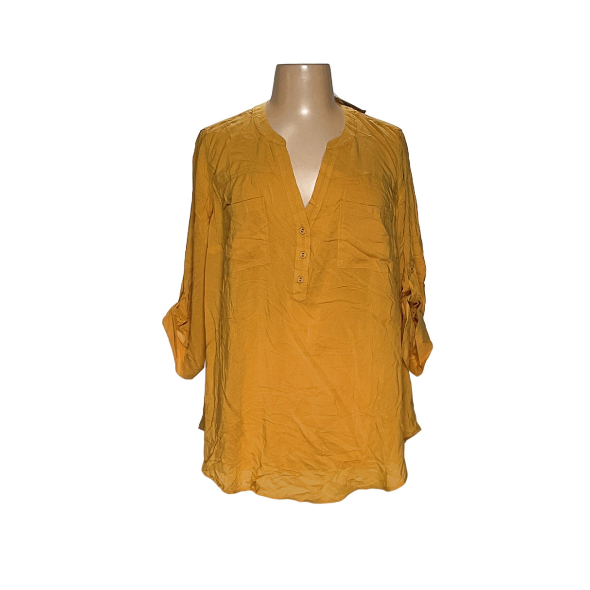 Torrid Yellow Cotton Blouse, Women's Size 2