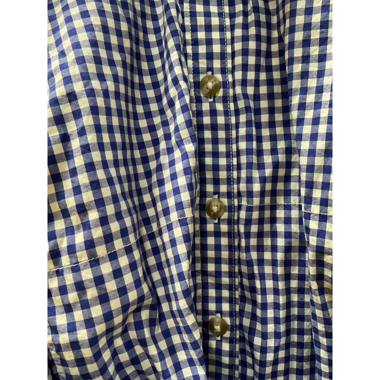 Orvis Blue GINGHAM Button-Up Top in Women's Size S