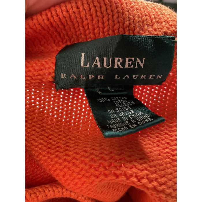 Lauren Ralph Lauren Orange Womens L Pullover Sweater