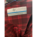 Columbia Men's Red Button-Up Shirt Size S