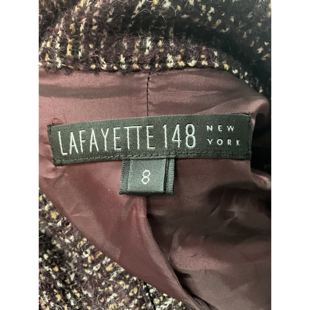 Lafayette 148 New York Jacket - Women's Size 8, Purple Wool