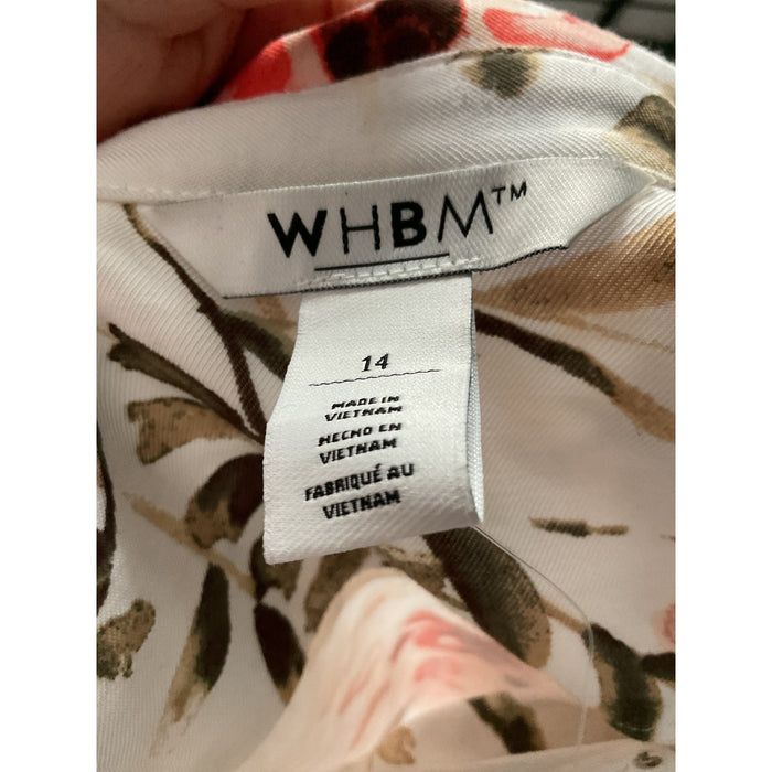 WHBM Multicolor Midi Shirt Dress Sz 14