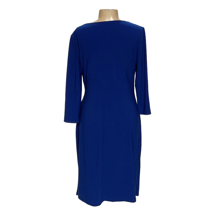 Lauren Ralph Lauren Blue A-Line Midi Dress