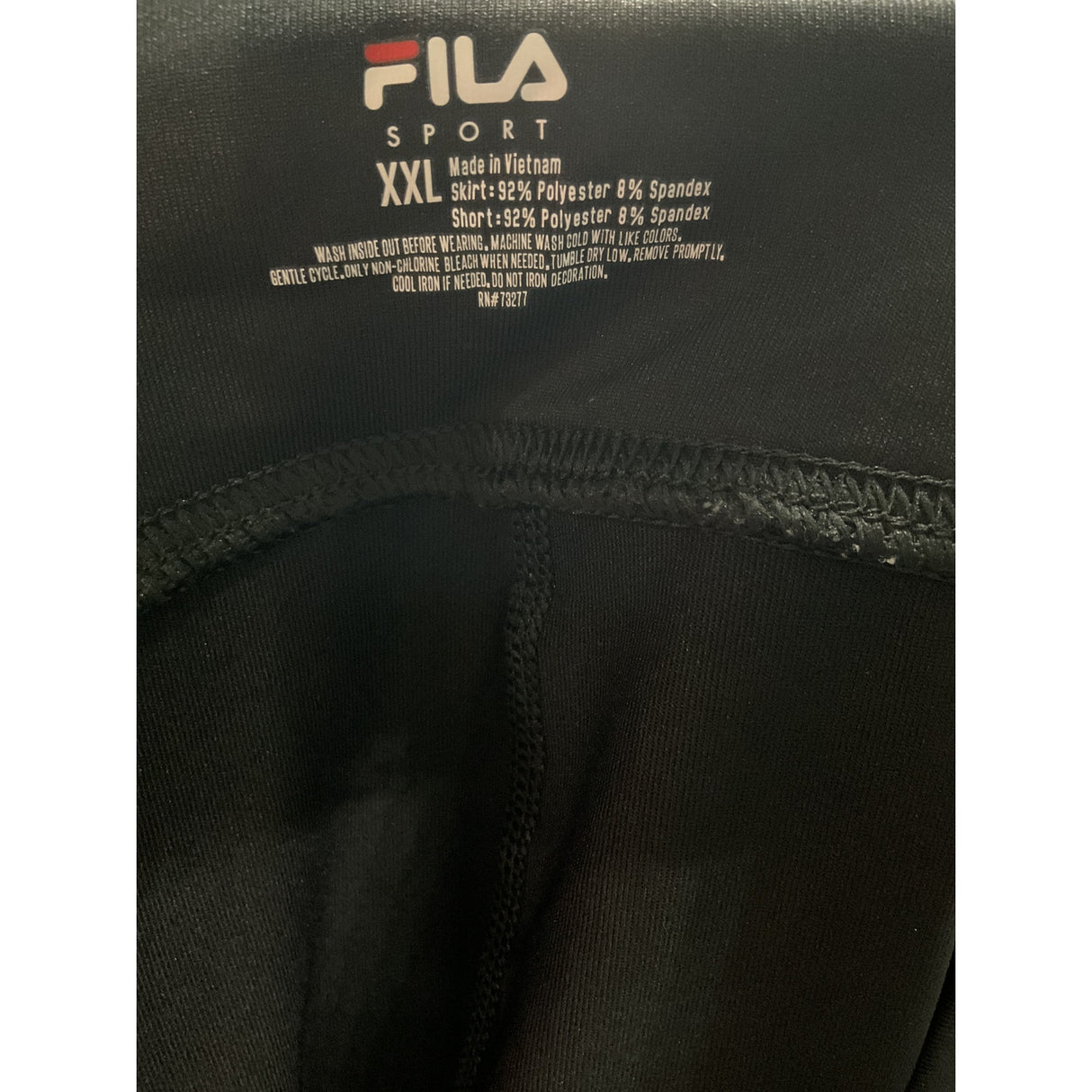 Fila Women's Black Athletic Skort XXL