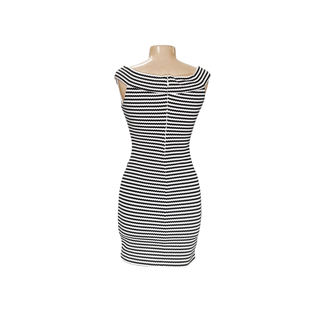GUESS White Striped Midi Dress