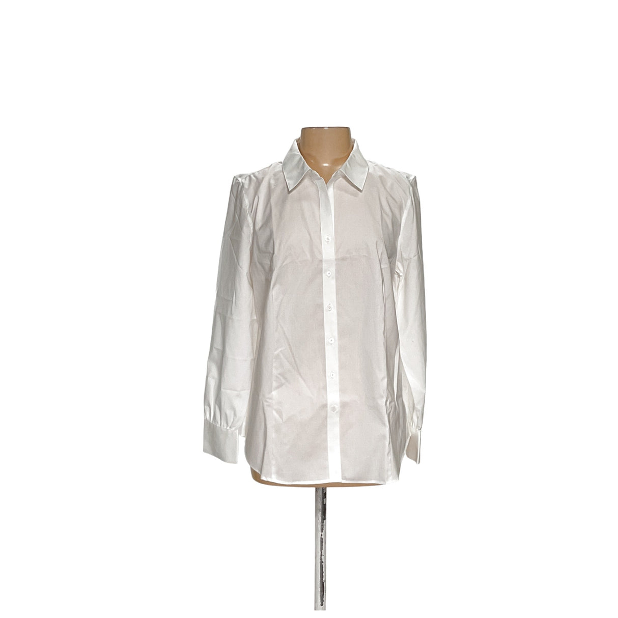 Talbots White Button-Up Shirt - Size 16