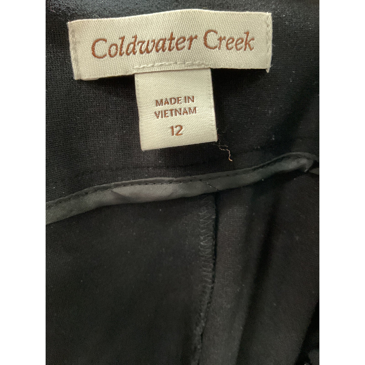Coldwater Creek Black A-Line Midi Skirt