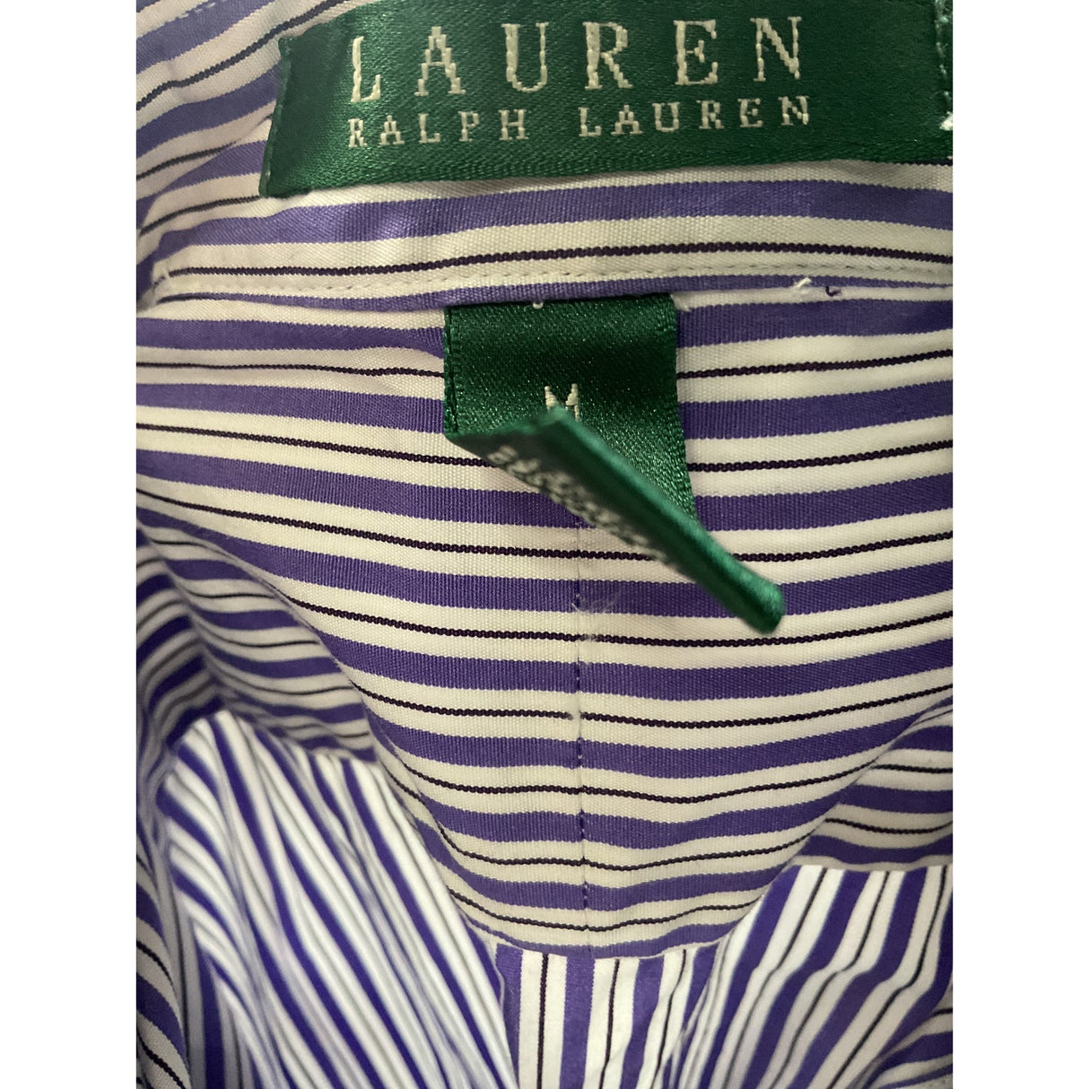 Lauren Ralph Lauren Purple Striped Button-Up Top