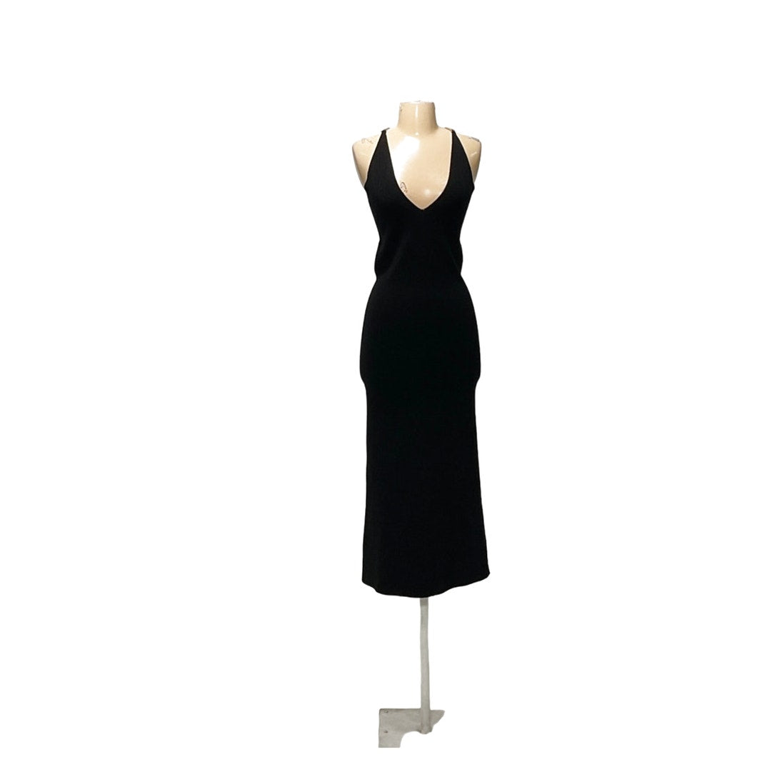 ZARA Black A-Line Long Dress