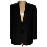 Oscar de la Renta Men's Black Wool Blazer, Size 43