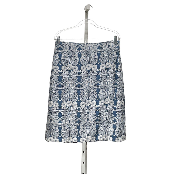 J. CREW Blue Silk A-Line Skirt, size 6