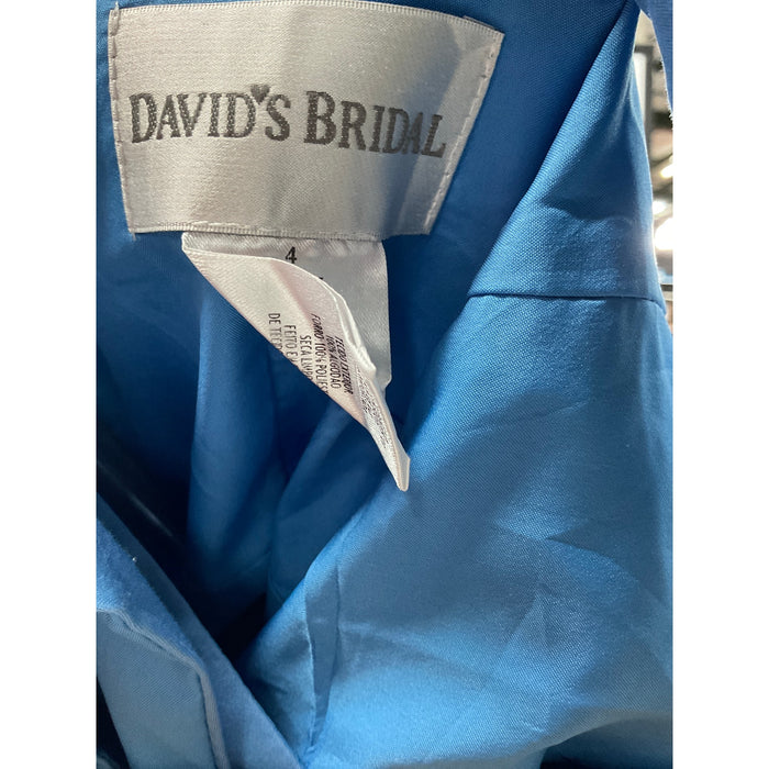 David's Bridal A-Line Blue Dress