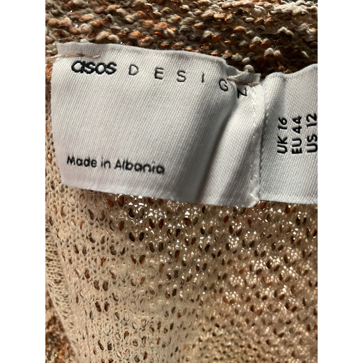 ASOS Beige Mini Skirt - Size 12 Short