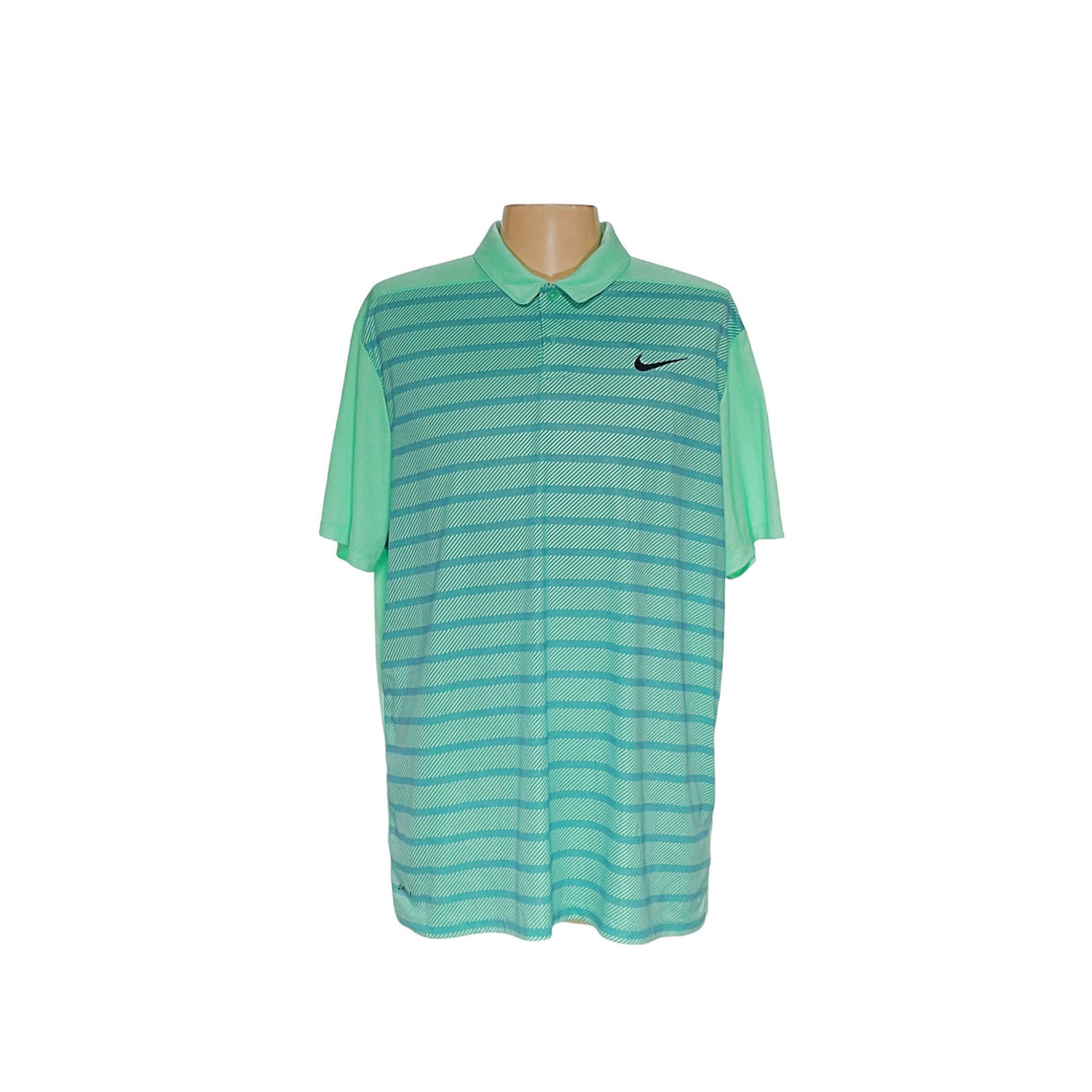 Nike Green Striped Polo - Men's XXL