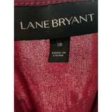 Lane Bryant Red Mesh Blouse